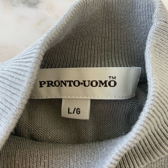 Pronto Uomo Silk Blend Gray Turtleneck Sweater - Picture 7 of 7